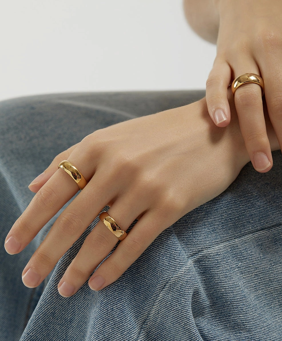 Seasonal Gift Everyday Essentials 18K High Polish Tungsten Rings / Couple Rings