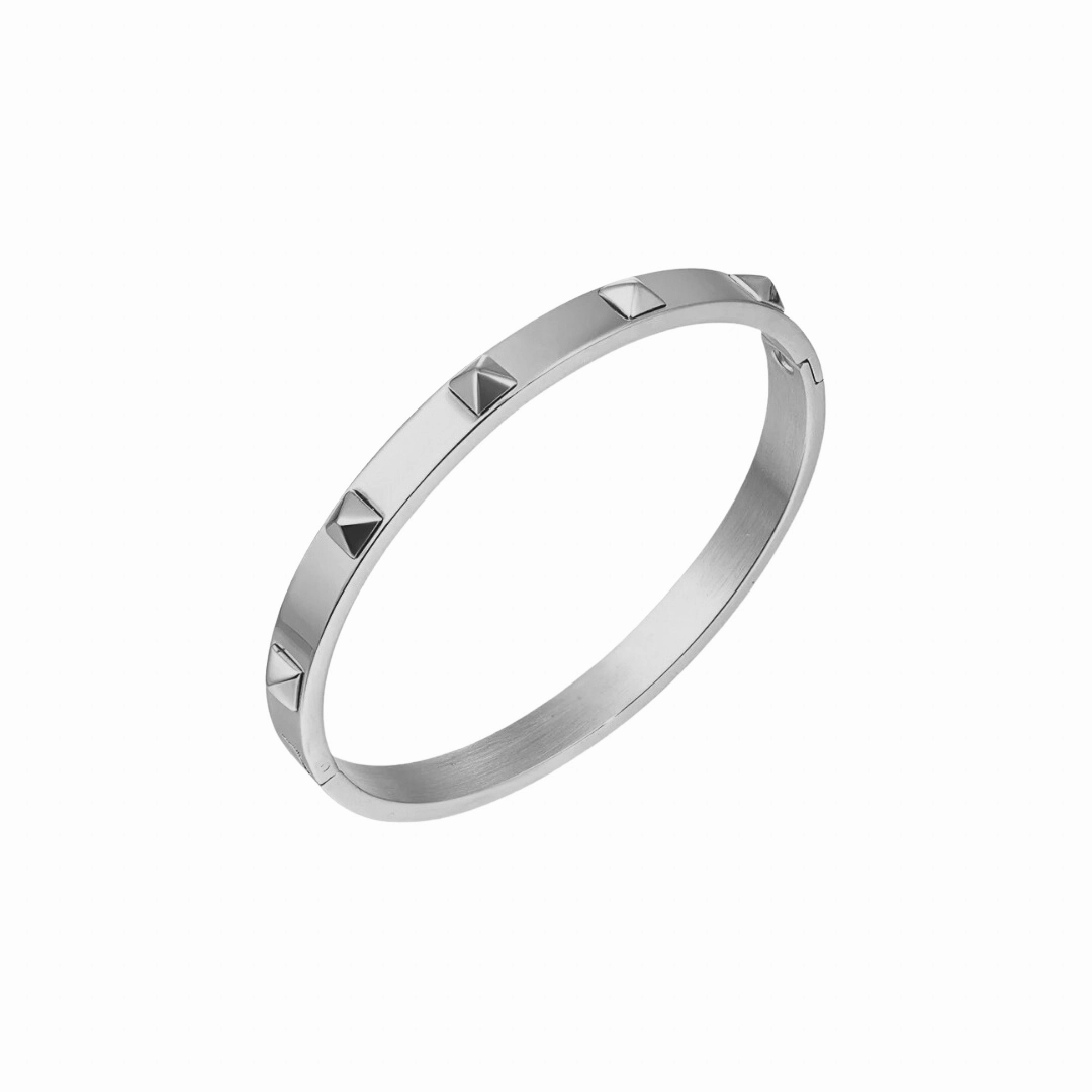 Pyramid Silver Bracelet Flawless Cut