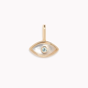 Evil Eye Charm 14k Gold Glam Gift Modern Event