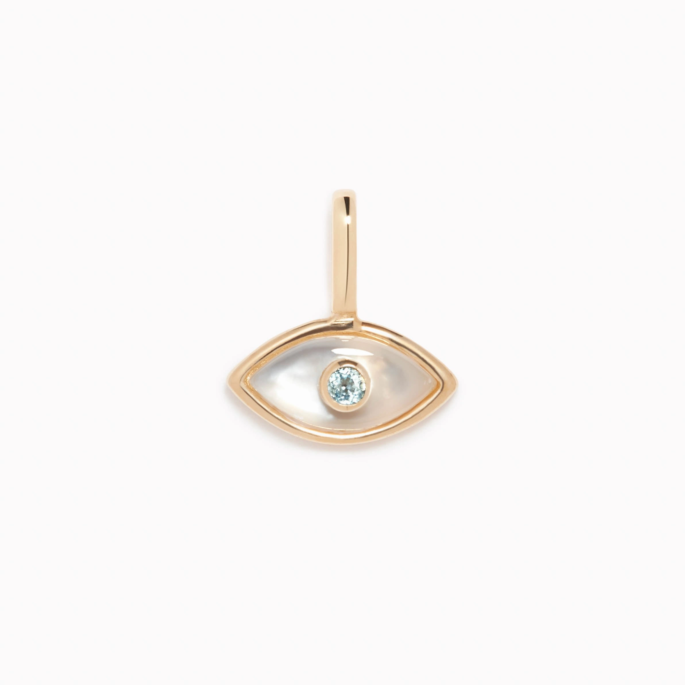 Evil Eye Charm 14k Gold Glam Gift Modern Event