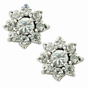 Grand Ornament Exclusive 925 Sterling Silver Cubic Zirconia Gemstone Earrings