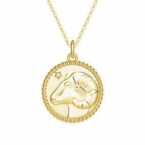 Statement Layer Aries Constellation Lab Grown Diamond Birthstone Pendant Necklace