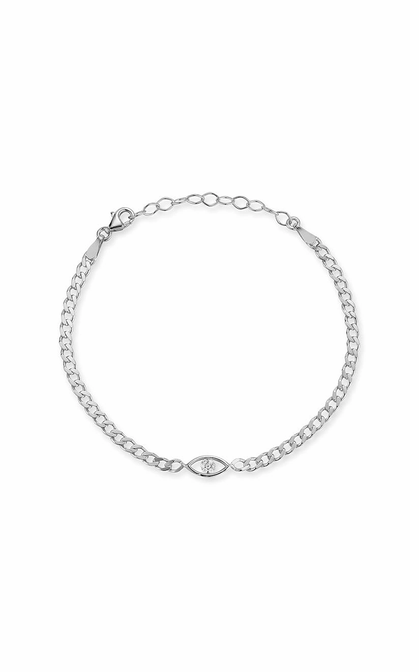 Evil Eye Chain Link Bracelet Luxe Finish Alluring Touch