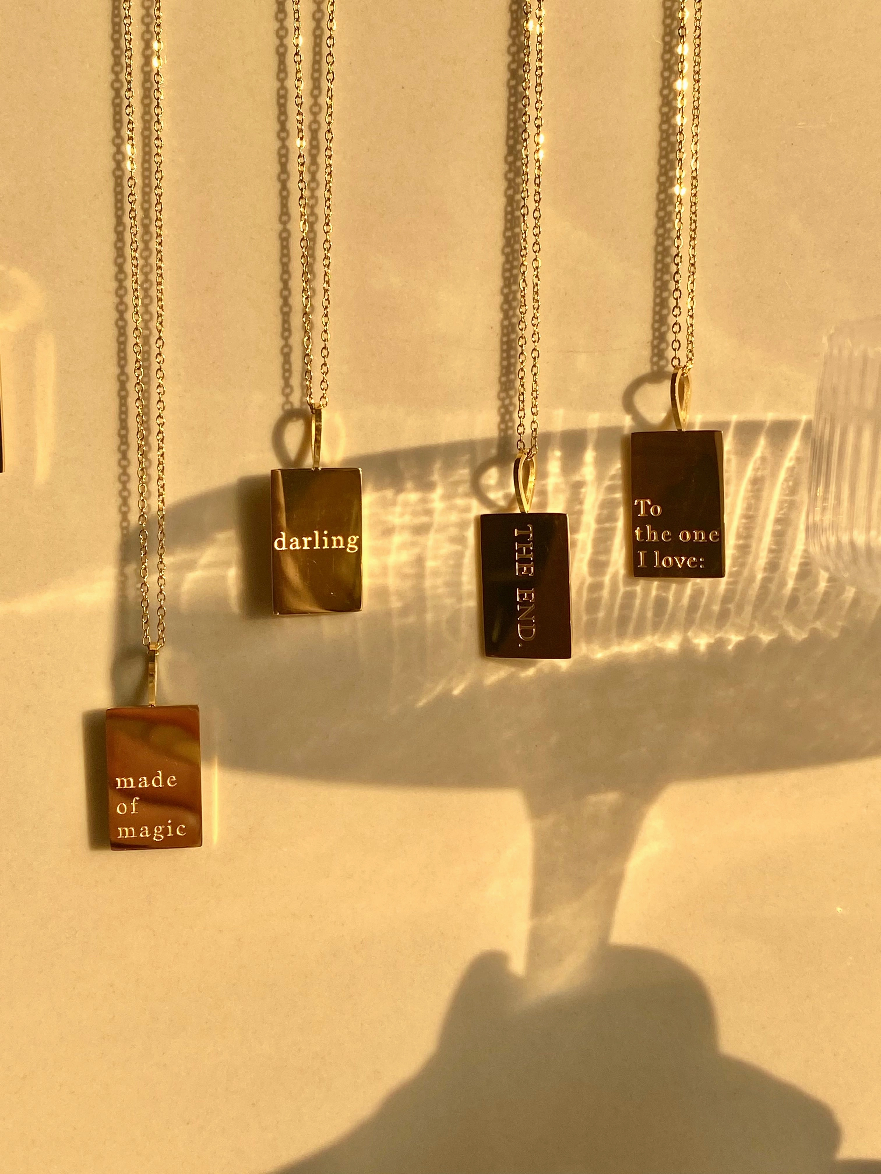 Trendy Adornment Elegant Event Engraved Sweet Word & Phrase Necklace Waterproof