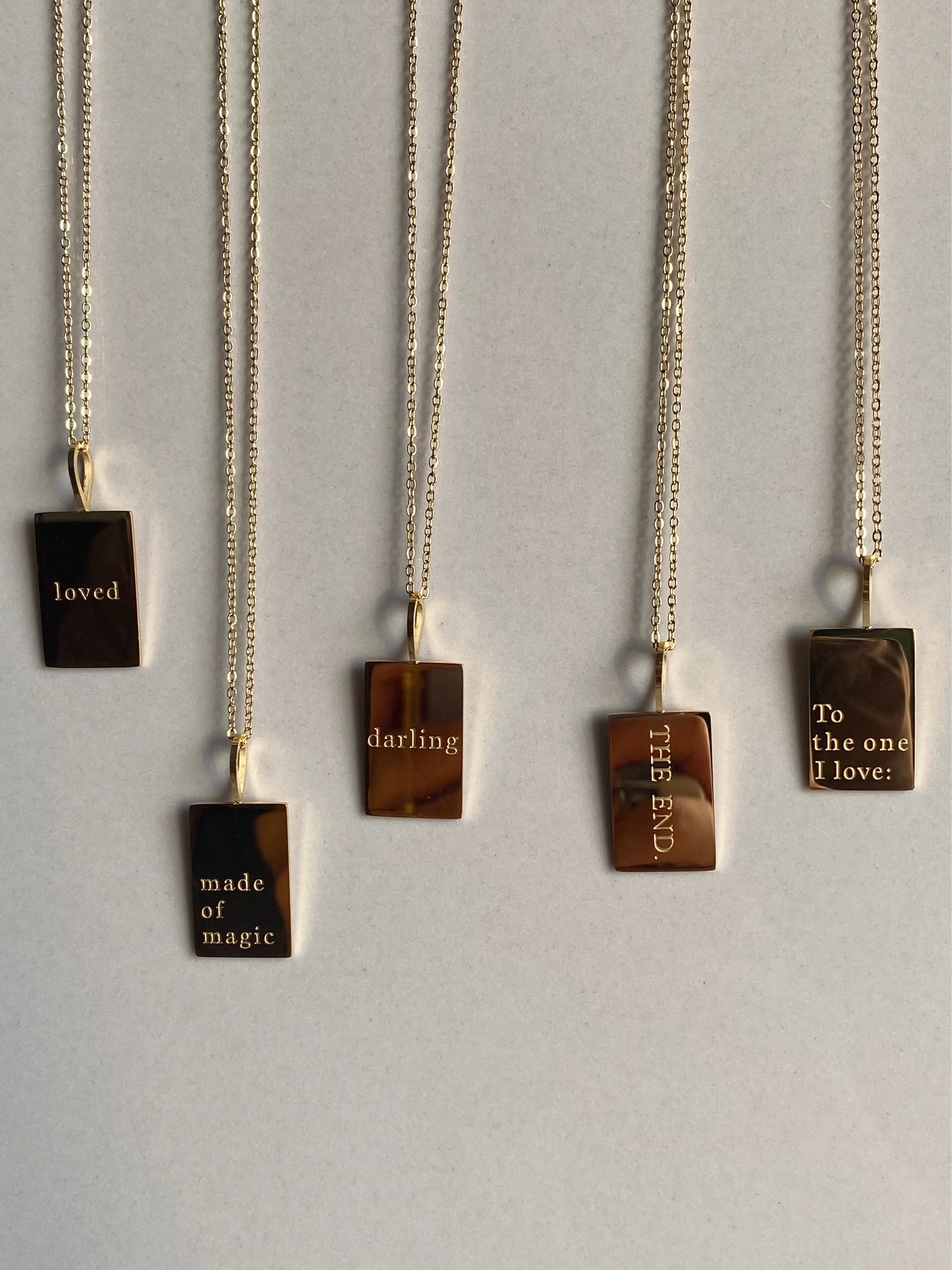 Engraved Sweet Word & Phrase Necklace Waterproof Wedding Day Item Bohemian Accent