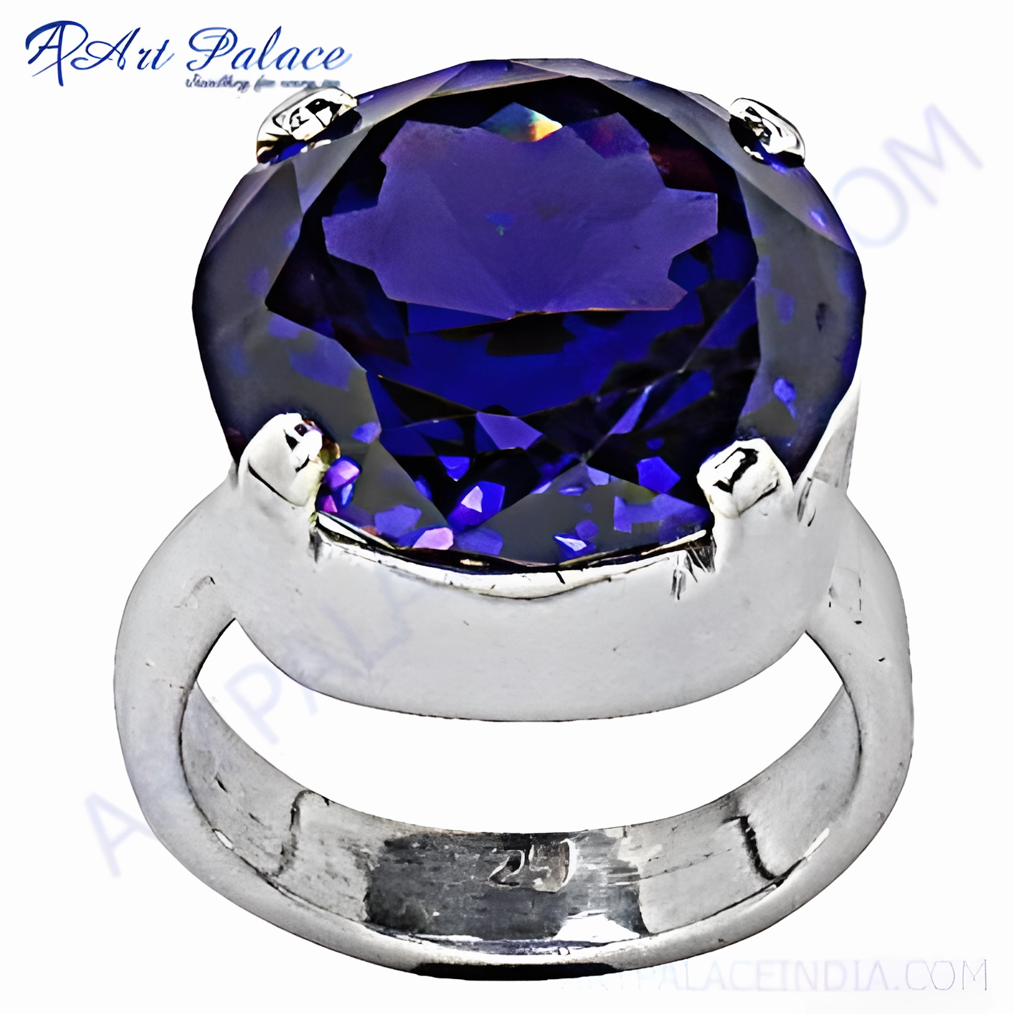 Gift For Teens Shared Experience Extra Shine Ink Zirconia Gemstone Silver Ring - Elegant & Affordable Jewelry