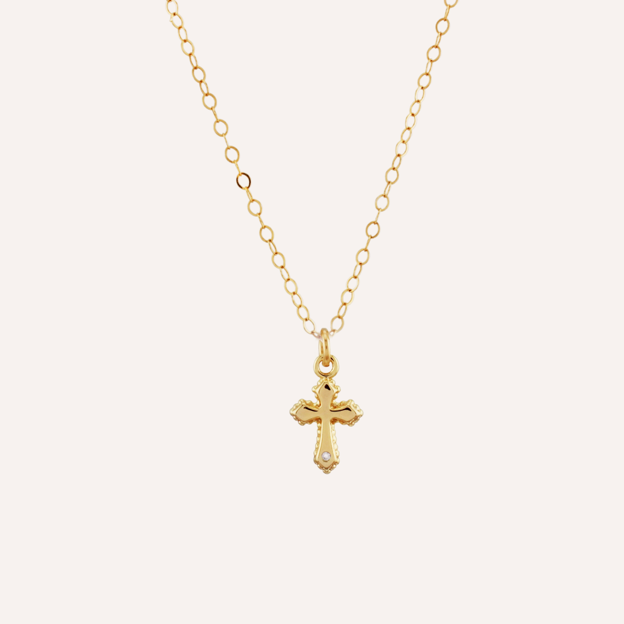 FAITH MINI CROSS NECKLACE Classic Mood Event Style