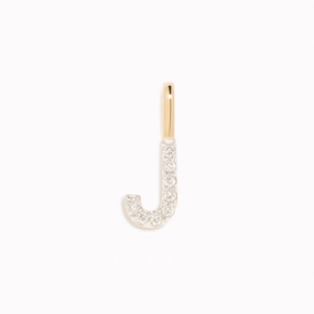 Diamond Initial Pendant 14k Gold - J Summer Fun occasional wear