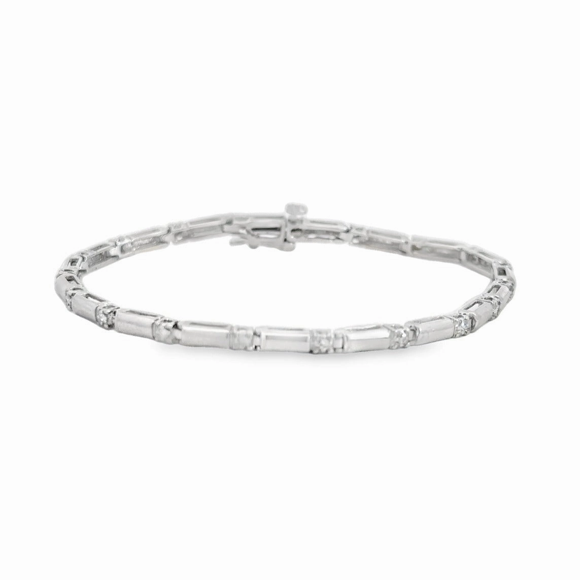 Kirkland Jewelry Estate | 10K White Gold Diamond Bracelet Journey??s End
