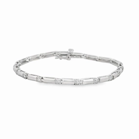 Kirkland Jewelry Estate | 10K White Gold Diamond Bracelet Journey??s End