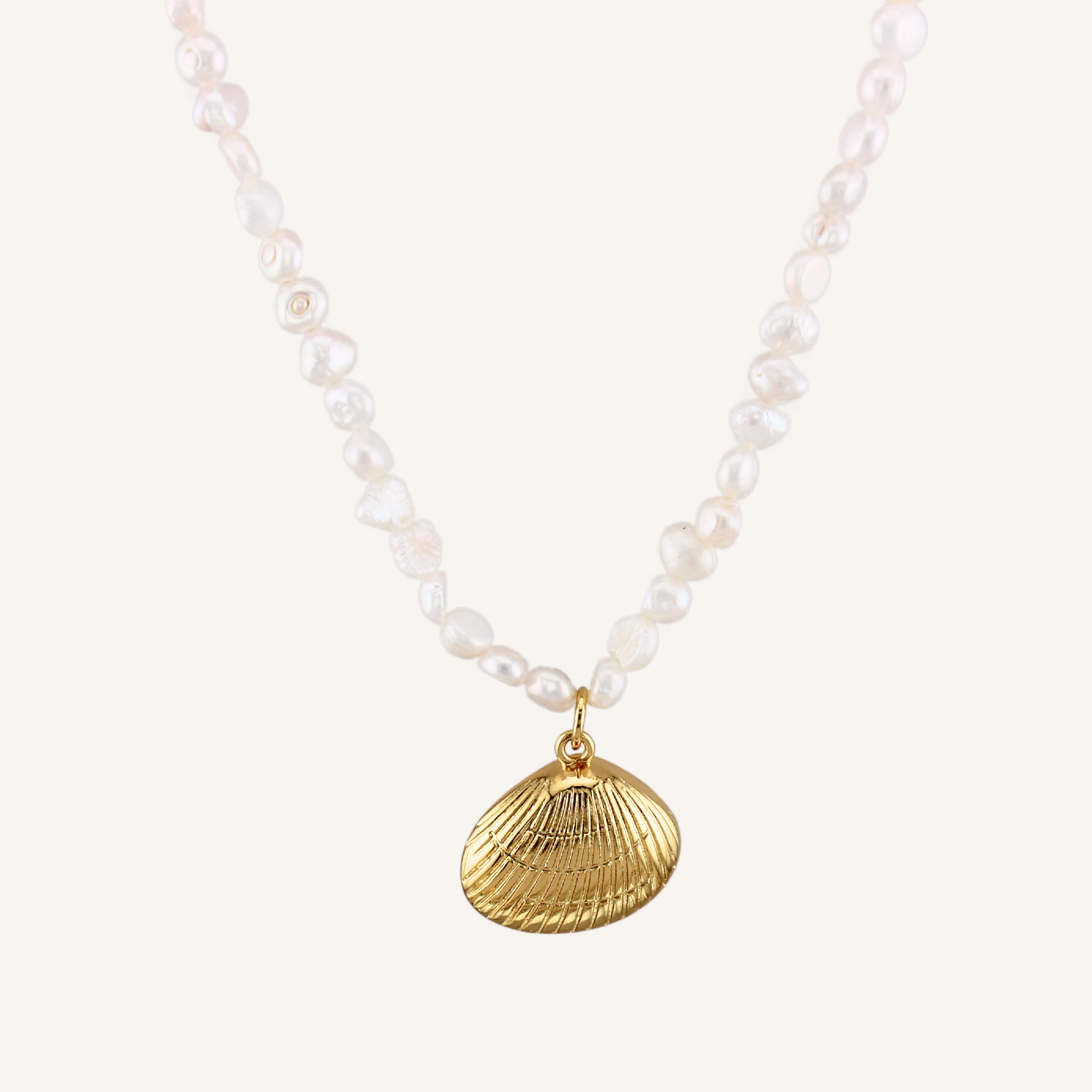 VACAY SCALLOP SHELL PEARL NECKLACE Urban Style