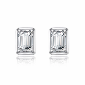 Fashion Statements 1.2 Carat Emerald Cut Diamond Earrings | S925 | Moissanite