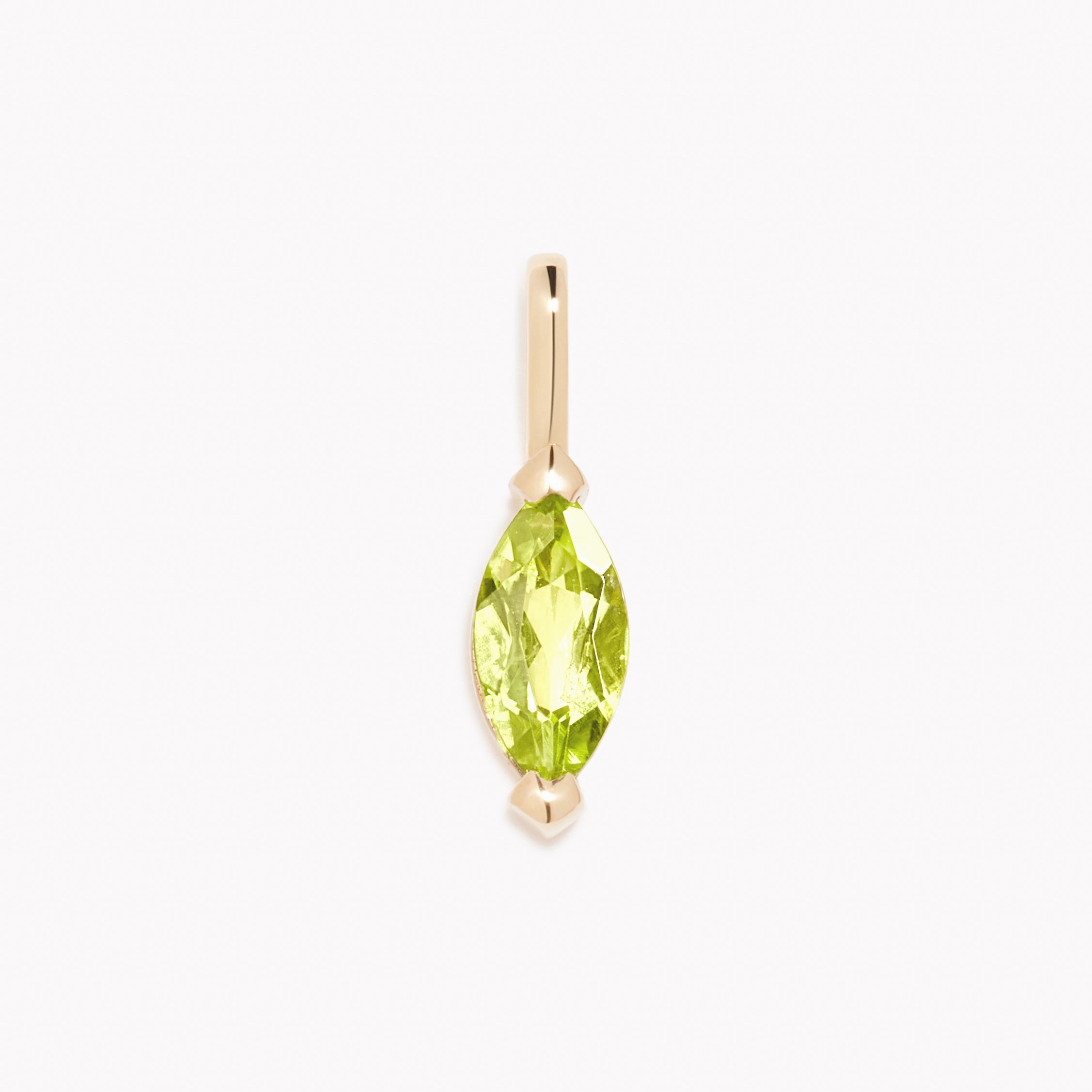 August Birthstone Pendant 14k Gold - Olivine Modern Minimalist