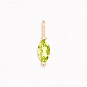 August Birthstone Pendant 14k Gold - Olivine Modern Minimalist