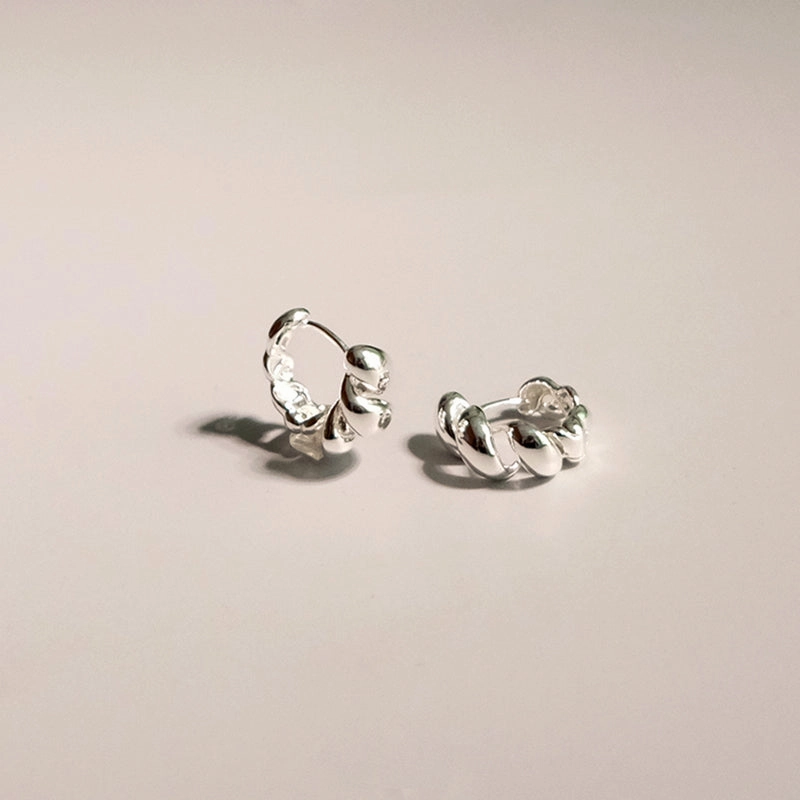 Chunky Twisted Rope Croissant Hoop Earrings Safe Accent Sturdy Creation