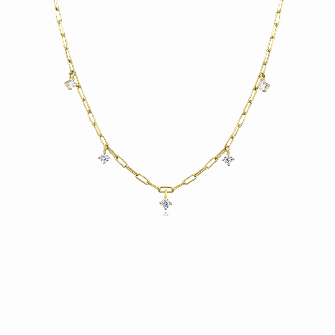 Distinctive Shine Figure Spark Necklace