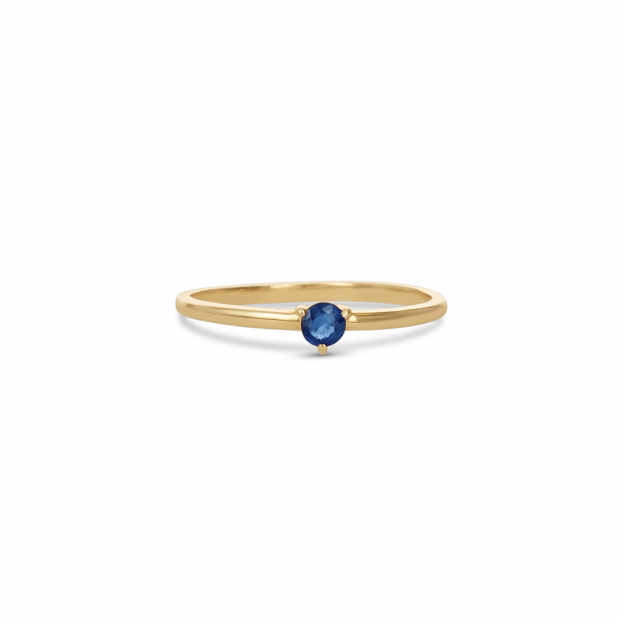 Fashion Detail Effortless Glam Dainty Sapphire Solitaire Ring