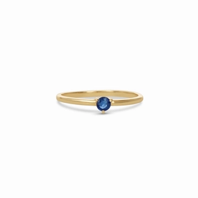 Fashion Detail Effortless Glam Dainty Sapphire Solitaire Ring