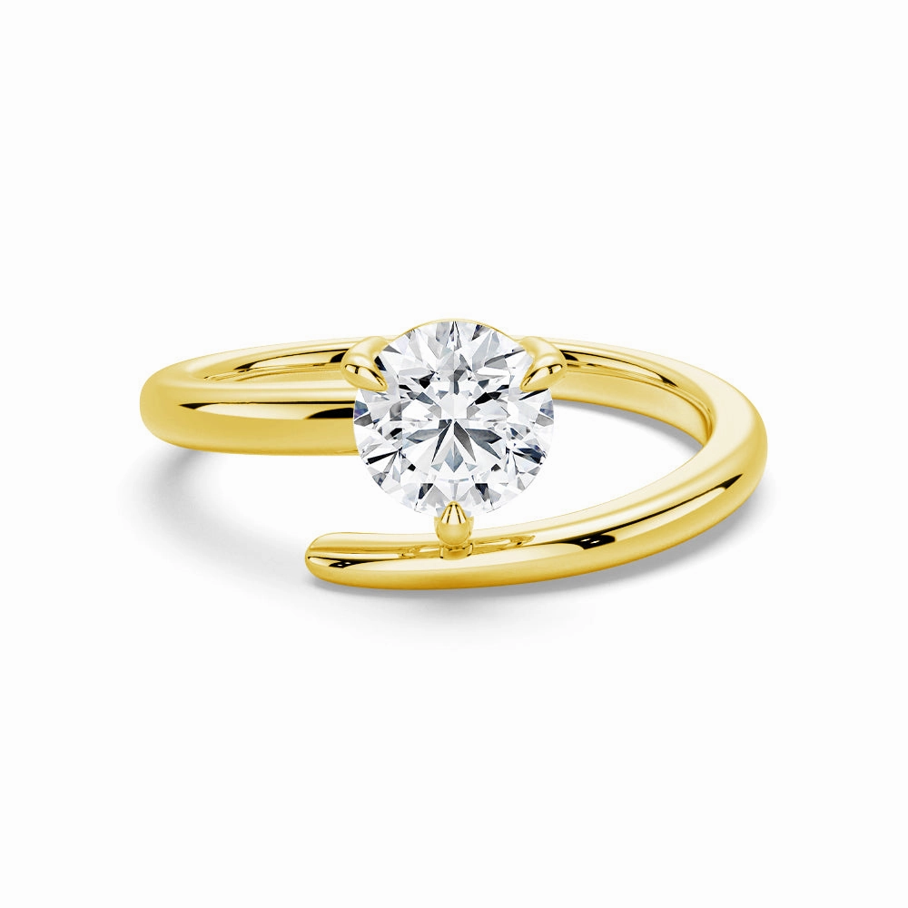 Refined Classic Round Cut Lab Grown Diamond Promise Ring Bold Jewelry