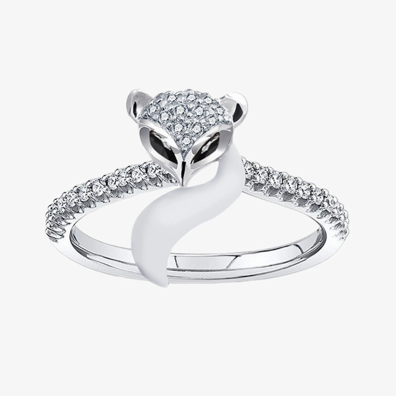 Sterling Silver Gold Plated Fox Ring Effortless Glam Styled Finish