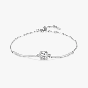 Muted Mood Vibrant Touch Pieces Radiant Cut Moissanite Adjustable Bracelet