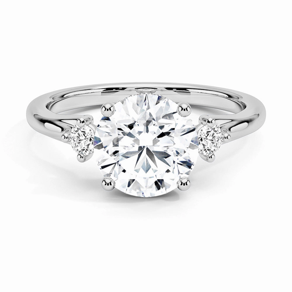 Custom Craftwork Classic Craftwork Floating Three Stone Lab Grown Diamond Engagement Ring