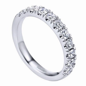 French Pave Diamond Band .75 Cttw 14K White Gold Urban Edge