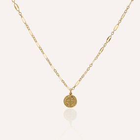 ST. BENEDICT COIN NECKLACE Birthday Surprise Stylish Outfit