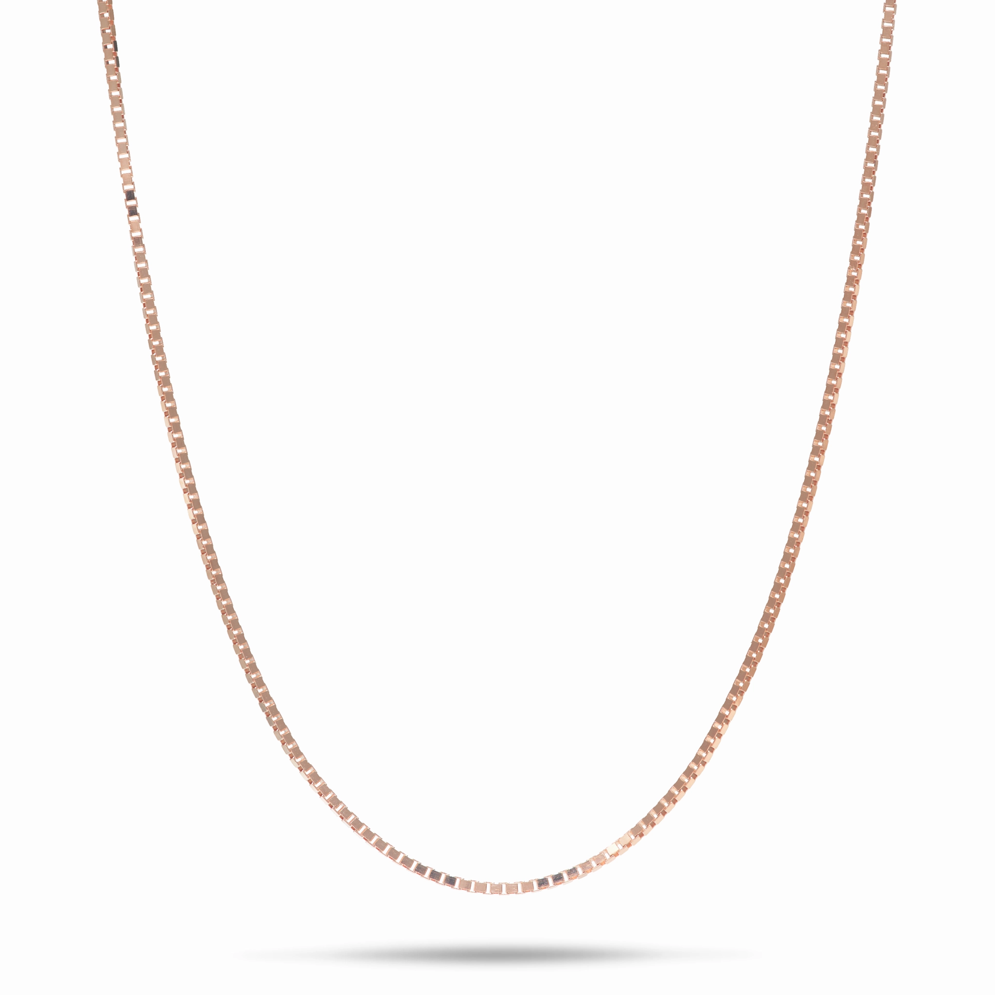 22" Adjustable 0.7mm Box Chain in Rose Gold Elegant Vibe Neutral Design Adornment