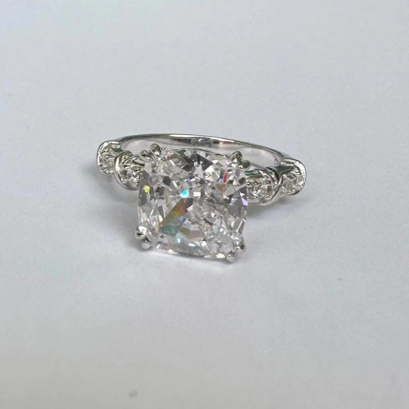 Meaningful Jewelry Modern Geometry Gemstone Exquisite Ring | S925