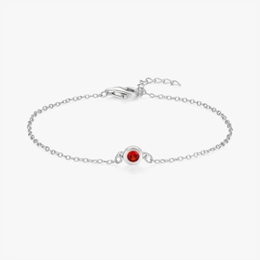 Fashion Elegance Solitaire Birthstone Bracelet