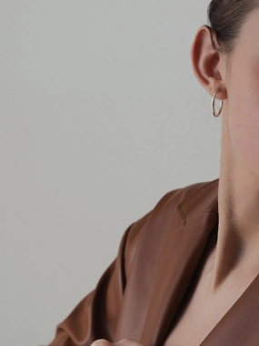 Industrial Adornment Geneve Silver Hoop Earring 20mm in S925