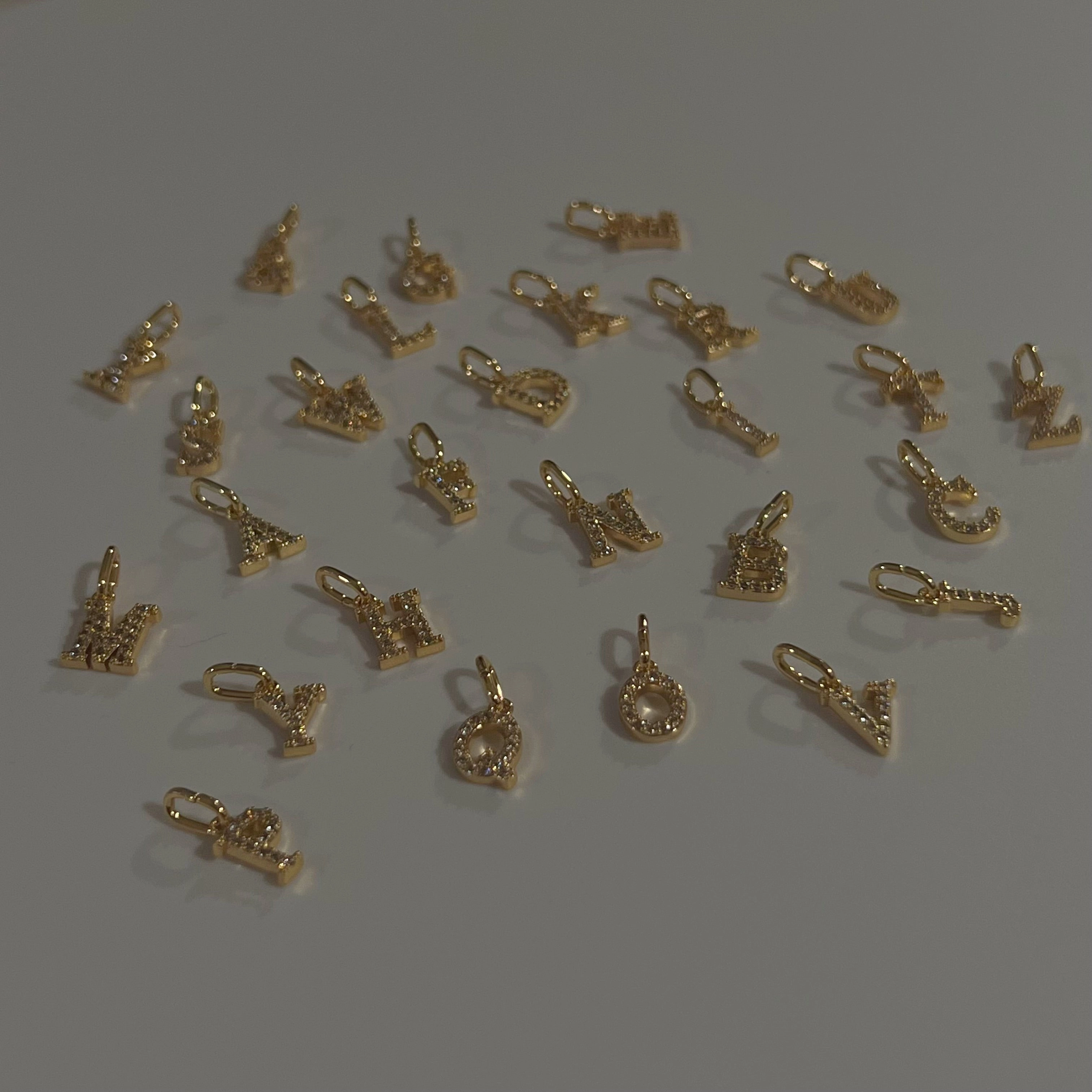 Gladys Zirconia Initial Herringbone Necklace Wonderful Accessory