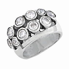 Latest Luxury Cubic Zirconia Sterling Silver Rings | 925 Silver CZ Rings Travel Style Vintage Art