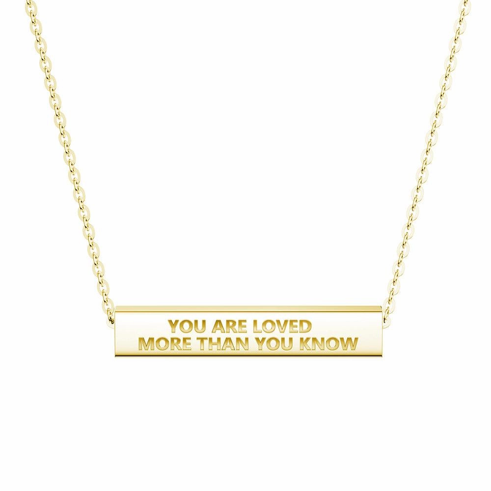 "You Are Stronger Than You Think" Minimalist Necklace Luxury Mood Perfect Finish