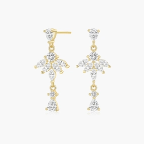 Color Accent Vibrant Colors Statement Dangling Long Earrings