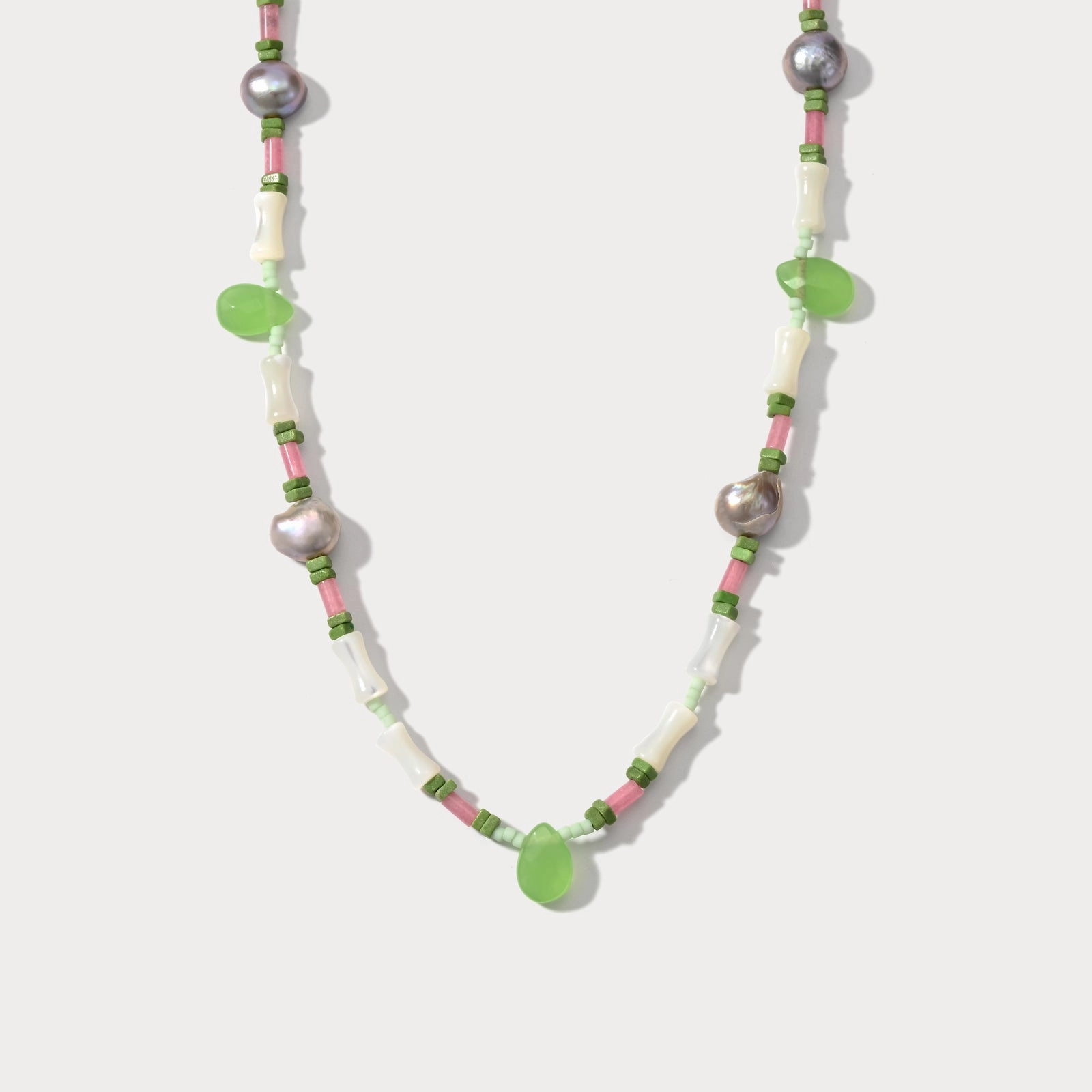 Party Favorite Matcha Dainty Bead Necklace