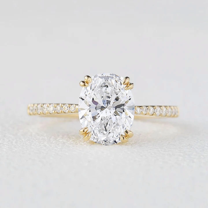 Radiant Glam 2.0ct Classic Oval Cut Lab Grown Diamond Ring