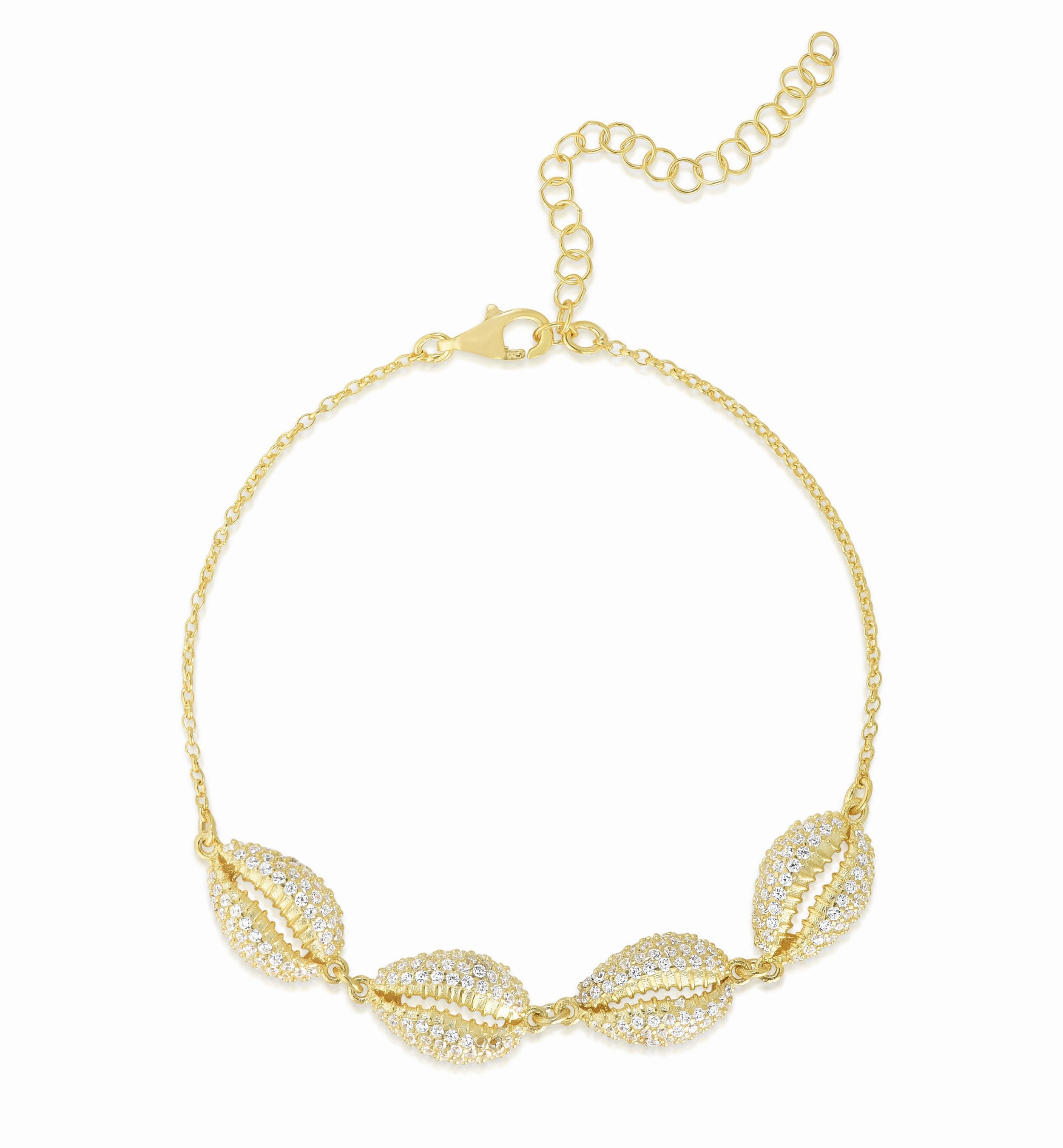 CZ Pav?? Shell Bracelet Camera Glow Cool feature