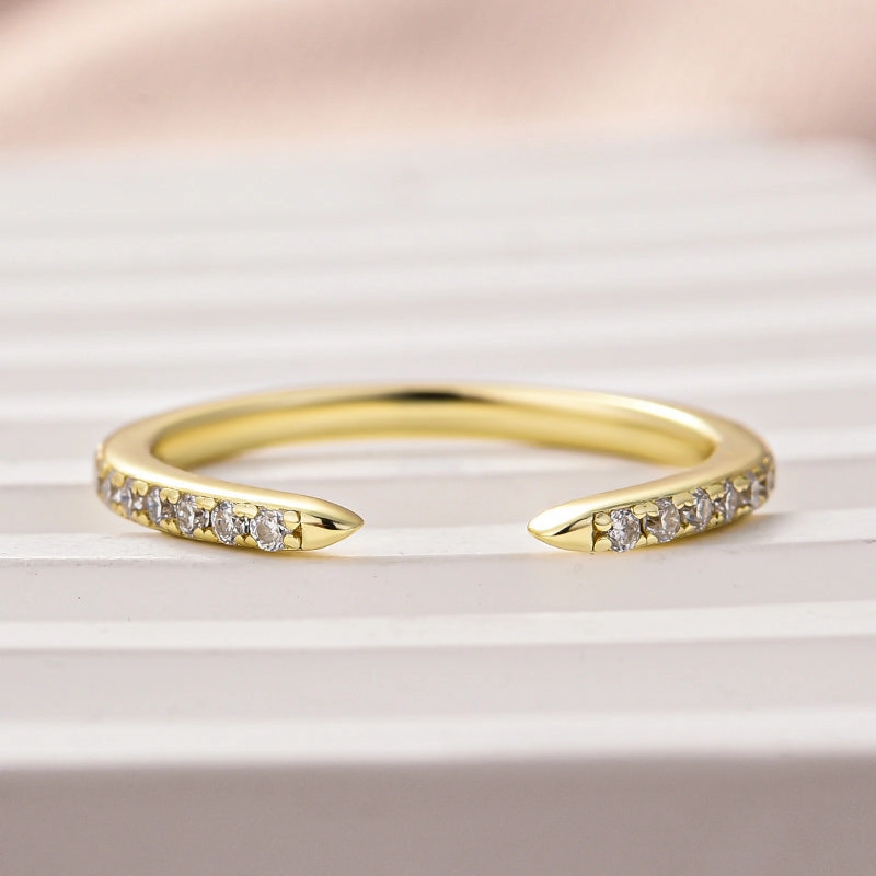 Day Vibe Louily Open Moissanite Diamond Pav?? Spacer Ring