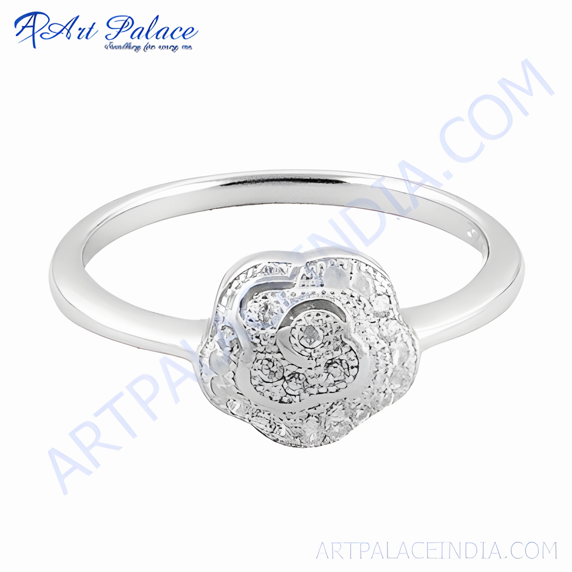 Exclusive Cubic Zirconia Gemstone Silver Ring - Shop Now for Elegant Jewelry Minimal Detail