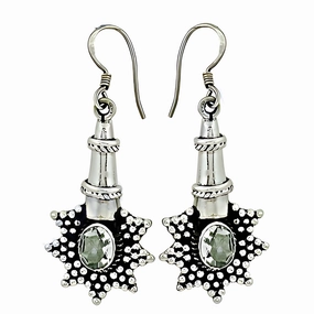 Indian CZ Silver Earrings - Elegant and Affordable Jewelry Lustrous Accessory Casual Item