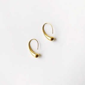 Gold Waterdrop Hook Earrings Gorgeous Detail