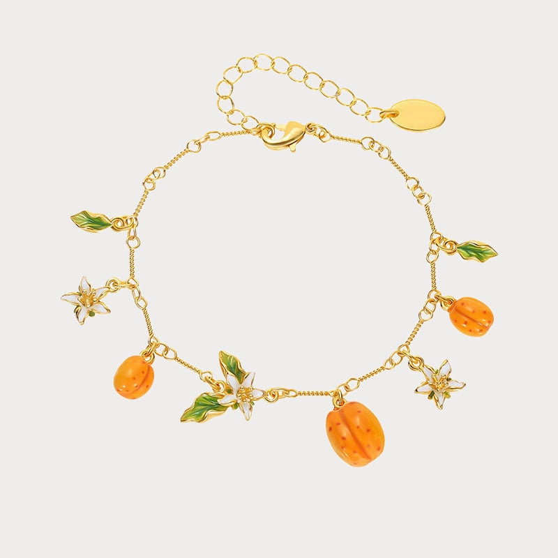Fashionable Glow Golden Plum Flower Bracelet