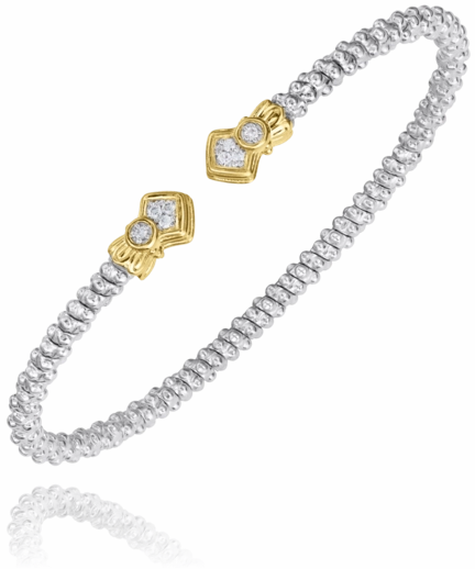 Limited Story Unfettered Fusions 14K Yellow Gold and Sterling Silver Diamond Bangle Bracelet