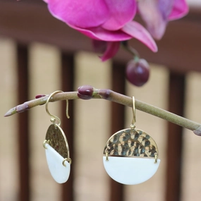 Jamila Dangle Earring Dull Embellishment