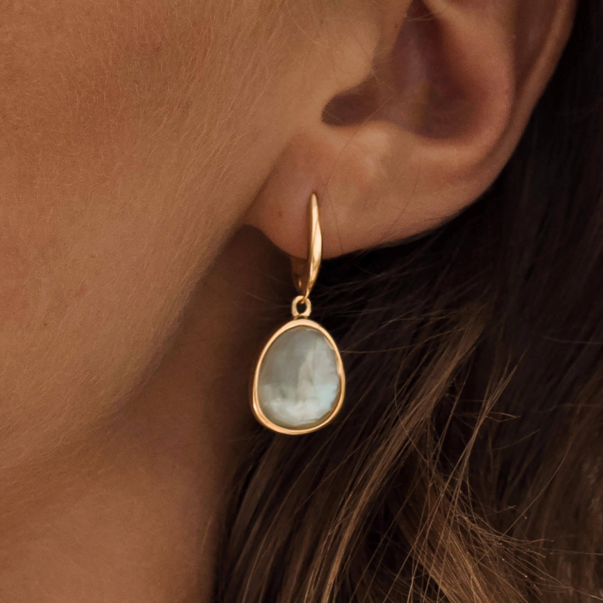 Green Amethyst Statement Earrings Doublet - Serendipity Attractive Finish