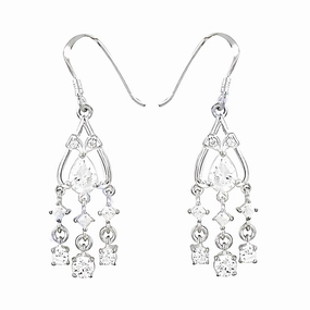 Elegant Style Formal Adornment Hand-Finished Fashionable Cubic Zirconia Earrings
