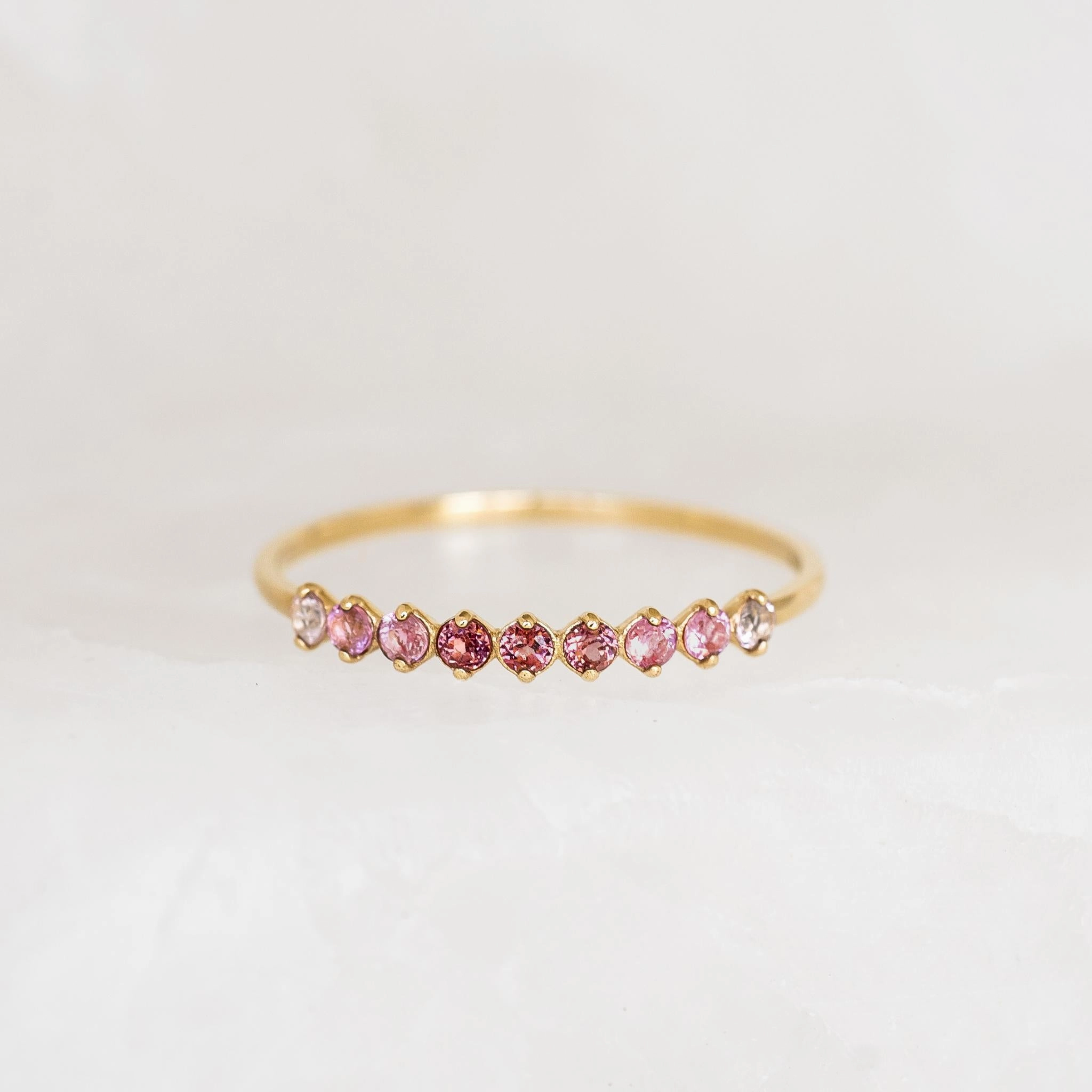 Timeless Flow July Birthstone Ring 14k Gold - Ombre Tourmaline
