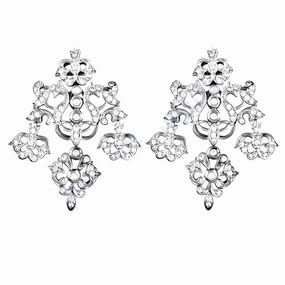 Handmade 925 Sterling Silver Earrings with Fancy Cubic Zirconia Gemstones Handsome Accent